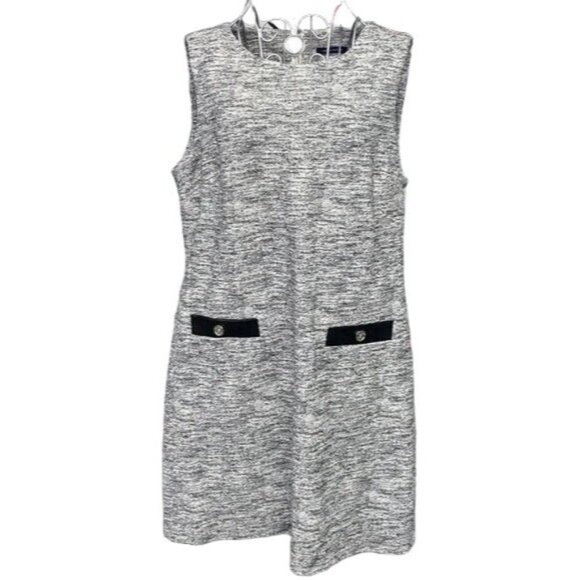 Tommy Hilfiger Dress Gray Sleeveless Fitted Medium - Picture 1 of 8